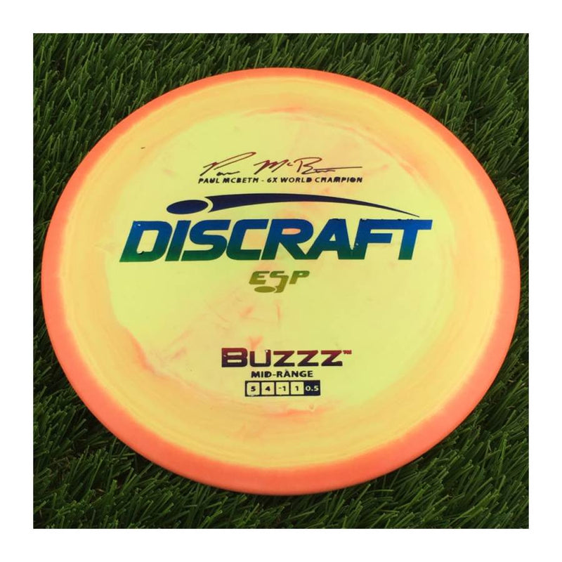 Discraft ESP Buzzz with Paul McBeth - 6x World Champion Signature Stamp - 180g - Solid Orange