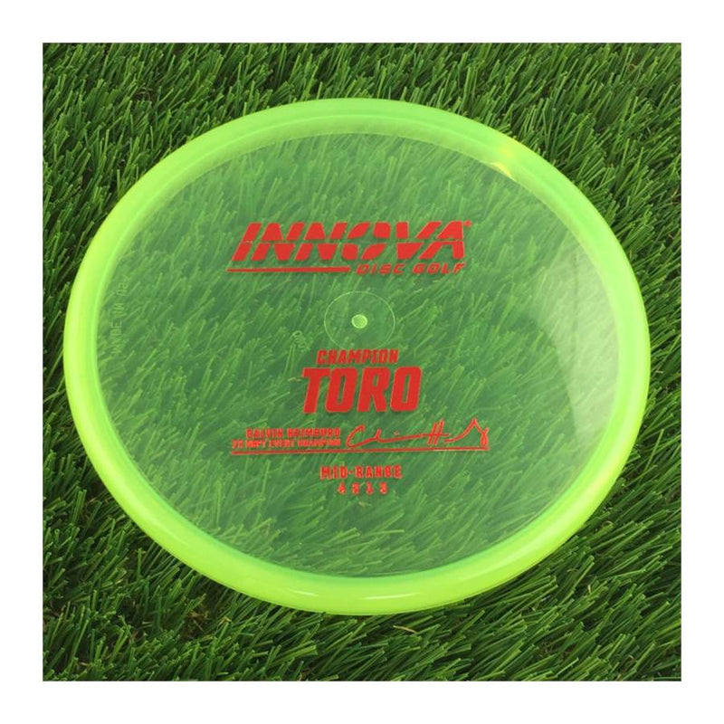 Innova Champion Toro with Calvin Heimburg 7X DGPT Event Champion Stamp - 175g - Translucent Pale Yellow