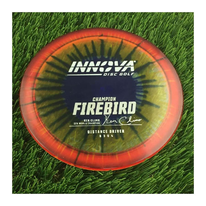 Innova Champion I-Dye Firebird with Ken Climo 12x World Champion Burst Logo Stamp - 175g - Translucent Dyed