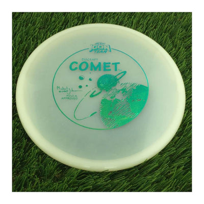 Discraft Elite Z UV Comet with Michael Johansen Signature Icon Team Stamp - 176g - Translucent White