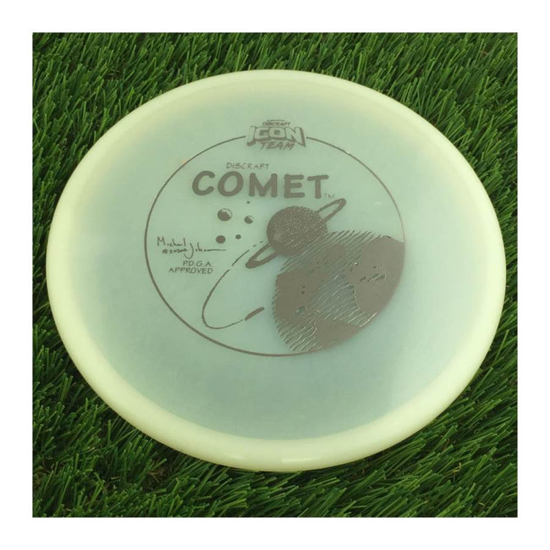 Discraft Elite Z UV Comet with Michael Johansen Signature Icon Team Stamp - 180g - Translucent White