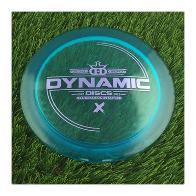 Dynamic Discs Lucid Ice Trespass with Ten-Year Anniversary 2012-2022 Stamp - 173g - Translucent Blue