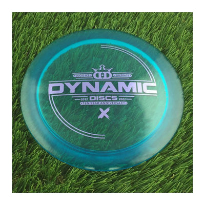 Dynamic Discs Lucid Ice Trespass with Ten-Year Anniversary 2012-2022 Stamp - 173g - Translucent Blue