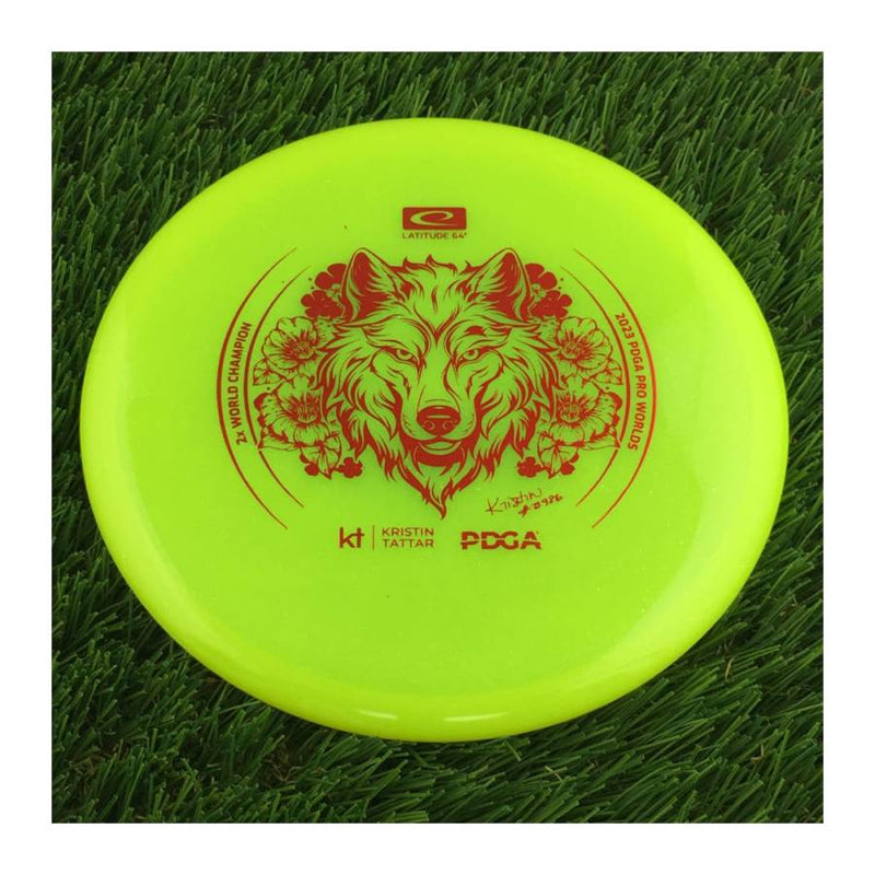 Latitude 64 Opto-X Pure with 2x World Champion - 2023 PDGA FPO Pro Worlds - KT Signature - PDGA Stamp - 176g - Translucent Yellow