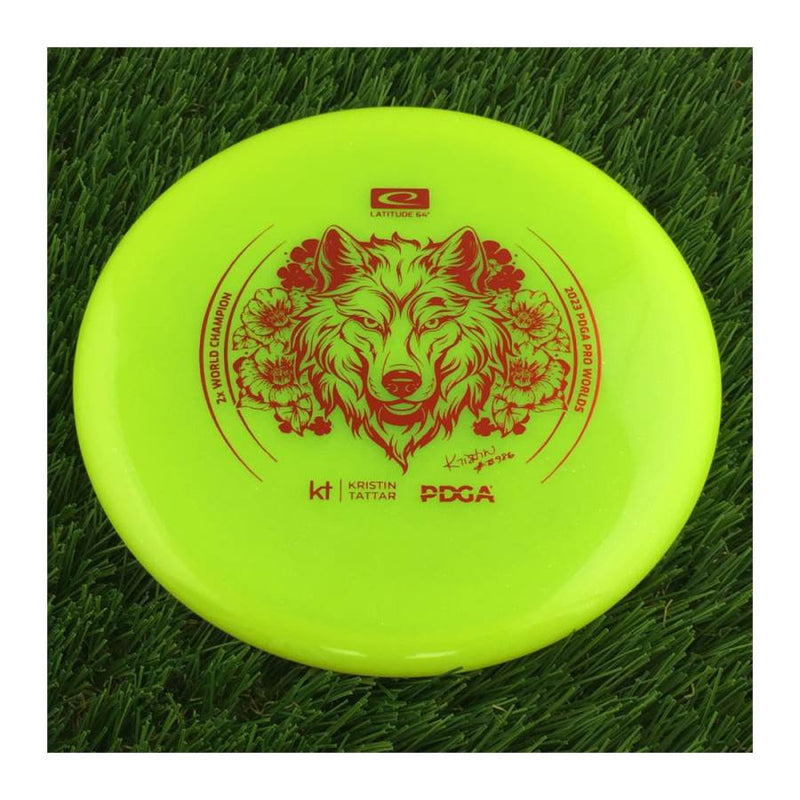 Latitude 64 Opto-X Pure with 2x World Champion - 2023 PDGA FPO Pro Worlds - KT Signature - PDGA Stamp - 174g - Translucent Yellow