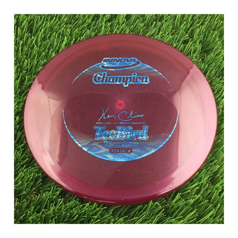 Innova Champion Teebird with Ken Climo - 12x World Champion New Stamp Stamp - 175g - Translucent Red