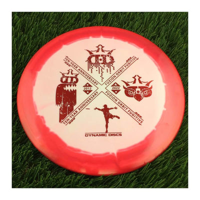 Dynamic Discs Fuzion Orbit Fugitive with Ten-Year Anniversary 2012-2022 Stamp - 177g - Solid Red