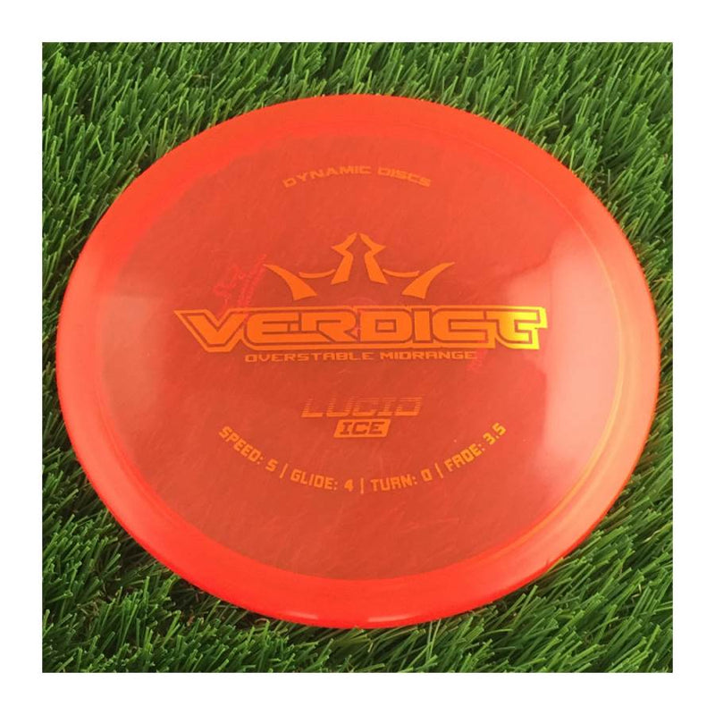 Dynamic Discs Lucid Ice Verdict - 174g - Translucent Red