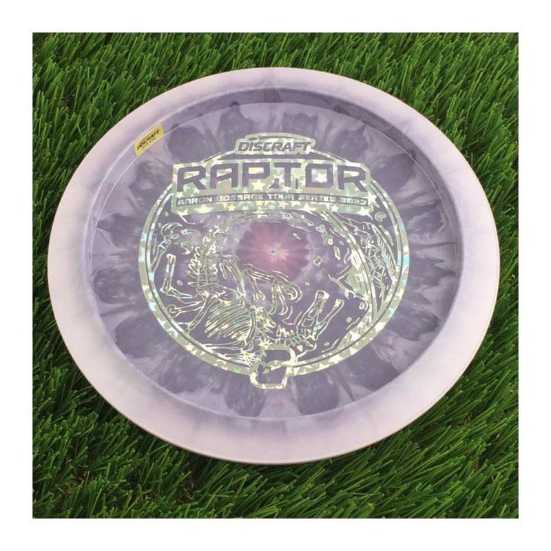 Discraft ESP Swirl Raptor with Aaron Gossage Tour Series 2023 Stamp - 174g - Solid Muted Purple