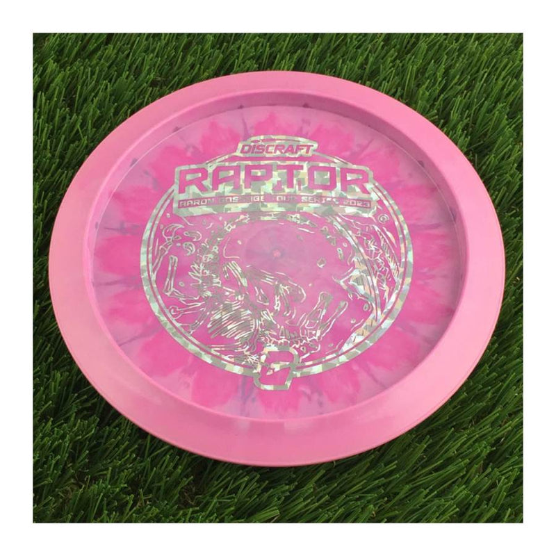 Discraft ESP Swirl Raptor with Aaron Gossage Tour Series 2023 Stamp - 174g - Solid Pink