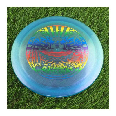 Dynamic Discs Lucid Ice Glimmer Getaway with Kona Montgomery 2023 Team Series Stamp - 173g - Translucent Blue