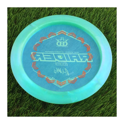 Dynamic Discs Lucid-X Chameleon Glimmer Raider with RickyWysocki - 2X World Champion & Sockibomb Ring Bottom Stamp - 173g - Translucent Blue