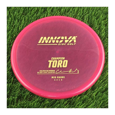 Innova Champion Toro with Calvin Heimburg 7X DGPT Event Champion Stamp - 167g - Translucent Dark Pink