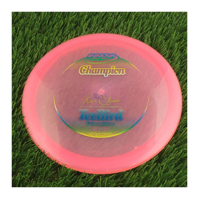 Innova Champion Teebird with Ken Climo - 12x World Champion New Stamp Stamp - 162g - Translucent Pink