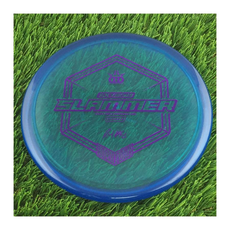 Dynamic Discs Lucid Ice SockiBomb Slammer with Ricky Wysocki - 2X World Champion - SockiBomb Stamp - 175g - Translucent Blue