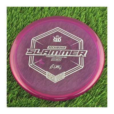 Dynamic Discs Lucid Ice SockiBomb Slammer with Ricky Wysocki - 2X World Champion - SockiBomb Stamp - 174g - Translucent Purple