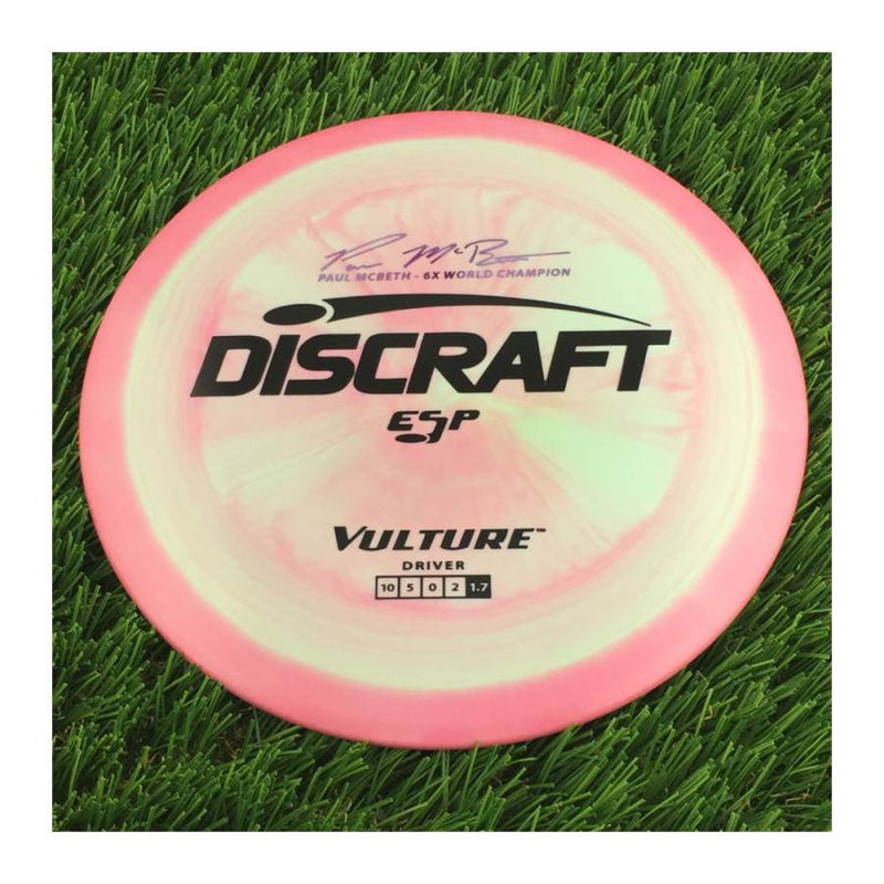 Discraft ESP Vulture with Paul McBeth - 6x World Champion Signature Stamp - 169g - Solid Pink