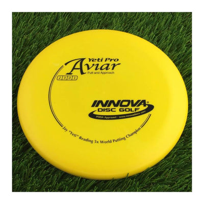 Innova Pro Yeti Aviar with Jay Yeti Reading 5x World Putting Champion Stamp - 150g - Solid Yellow