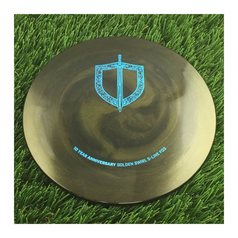 Discmania Golden Swirl S-Line FD3 with 10 Year Anniversary Sword and Shield Stamp - 176g - Solid Gold