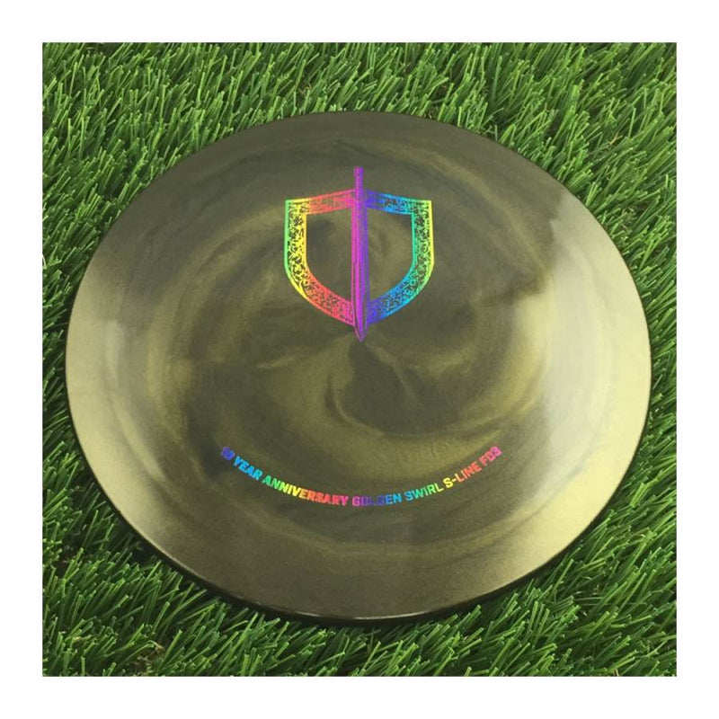 Discmania Golden Swirl S-Line FD3 with 10 Year Anniversary Sword and Shield Stamp - 174g - Solid Gold