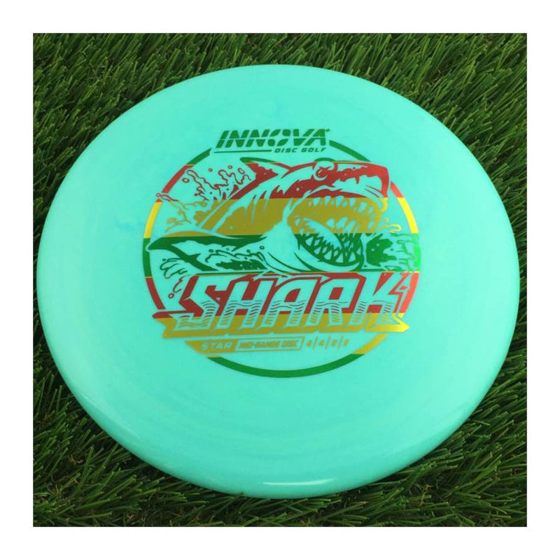 Innova Star Shark with Burst Logo Stock Stamp - 180g - Solid Turquoise Blue