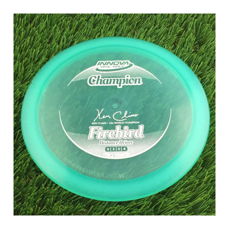 Innova Champion Firebird with Ken Climo - 12x World Champion New Stamp Stamp - 167g - Translucent Light Blue