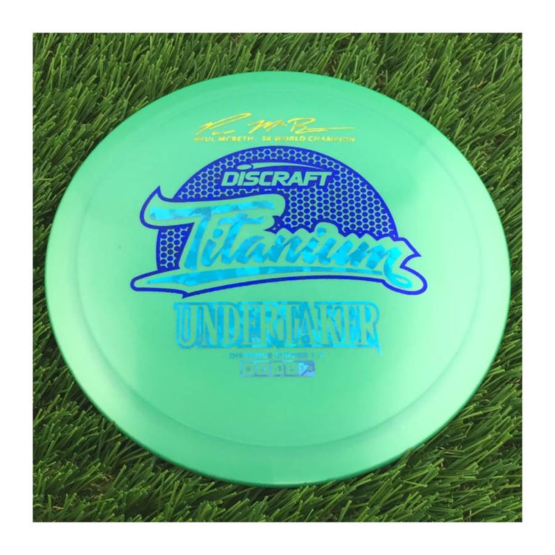 Discraft Titanium Undertaker with Paul McBeth - 5x World Champion Signature Stamp - 169g - Solid Green