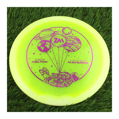 Dynamic Discs Lucid-X Orbit Maverick with Zach Melton Team Series 2024 Stamp - 175g - Translucent Yellow