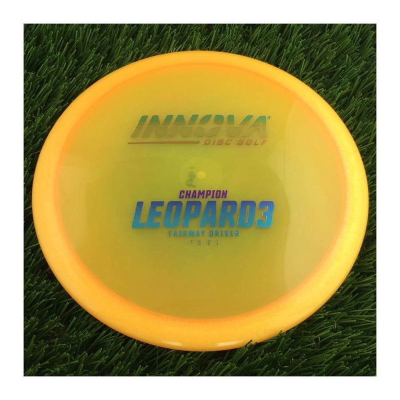 Innova Champion Leopard3 with Burst Logo Stock Stamp - 159g - Translucent Light Orange