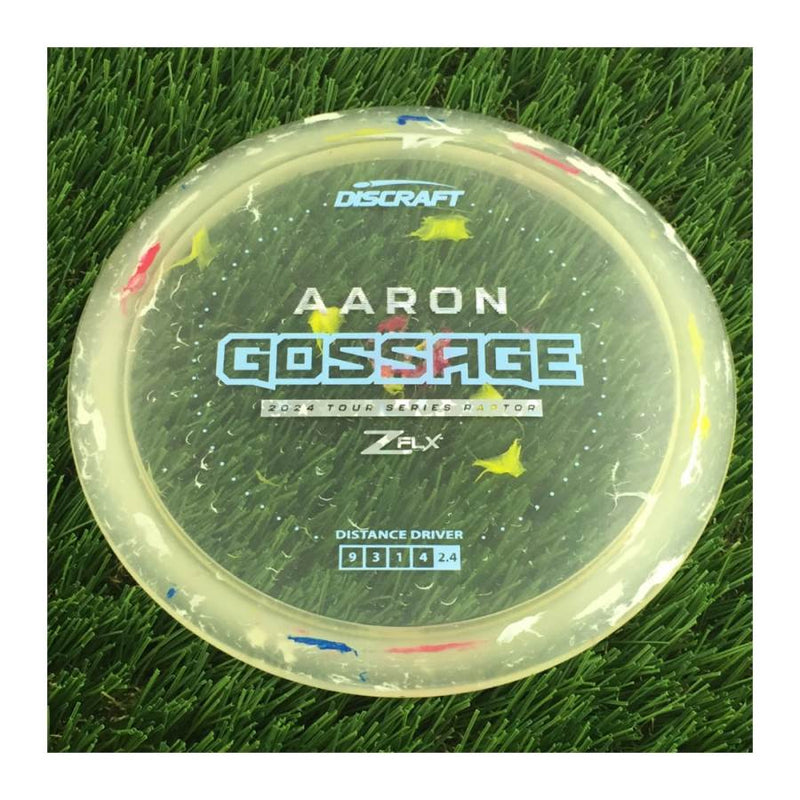 Discraft Jawbreaker Z FLX Raptor with Aaron Gossage 2024 Tour Series Stamp - 174g - Translucent Clear