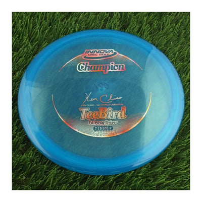 Innova Champion Teebird with Ken Climo - 12x World Champion New Stamp Stamp - 160g - Translucent Blue