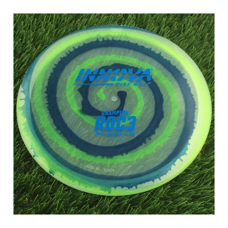 Innova Champion I-Dye Roc3 with Burst Logo Stock Stamp - 175g - Translucent Dyed