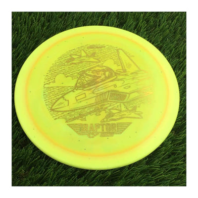 Discraft ESP Lite Sparkle Raptor with 2023 Ledgestone Edition - Wave 3 Stamp - 169g - Solid Orangish Yellow