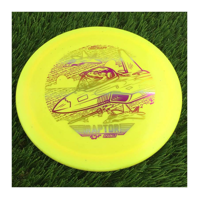 Discraft ESP Lite Sparkle Raptor with 2023 Ledgestone Edition - Wave 3 Stamp - 169g - Solid Yellow