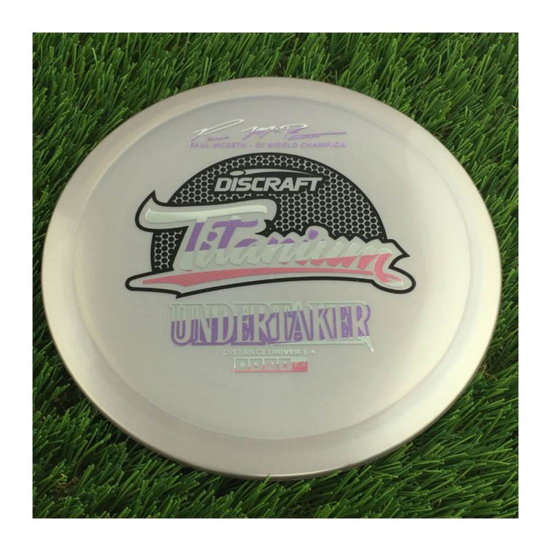 Discraft Titanium Undertaker with Paul McBeth - 5x World Champion Signature Stamp - 169g - Solid Muted Grey