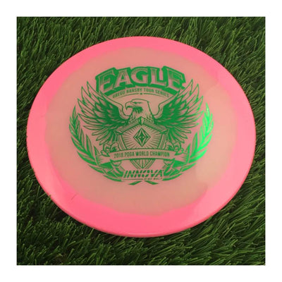 Innova Proto Glow Halo Champion Eagle with Gregg Barsby - 2018 World Champion -  Tour Series 2024 Stamp - 175g - Translucent Pink