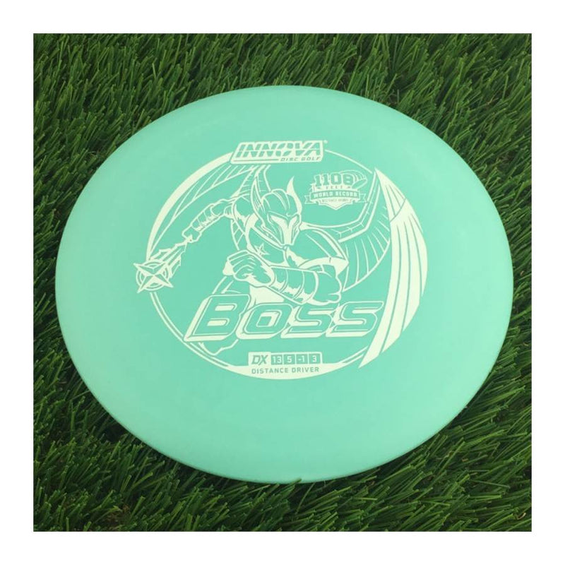 Innova DX Boss with 1108 Feet World Record Distance Model Stamp - 172g - Solid Blue