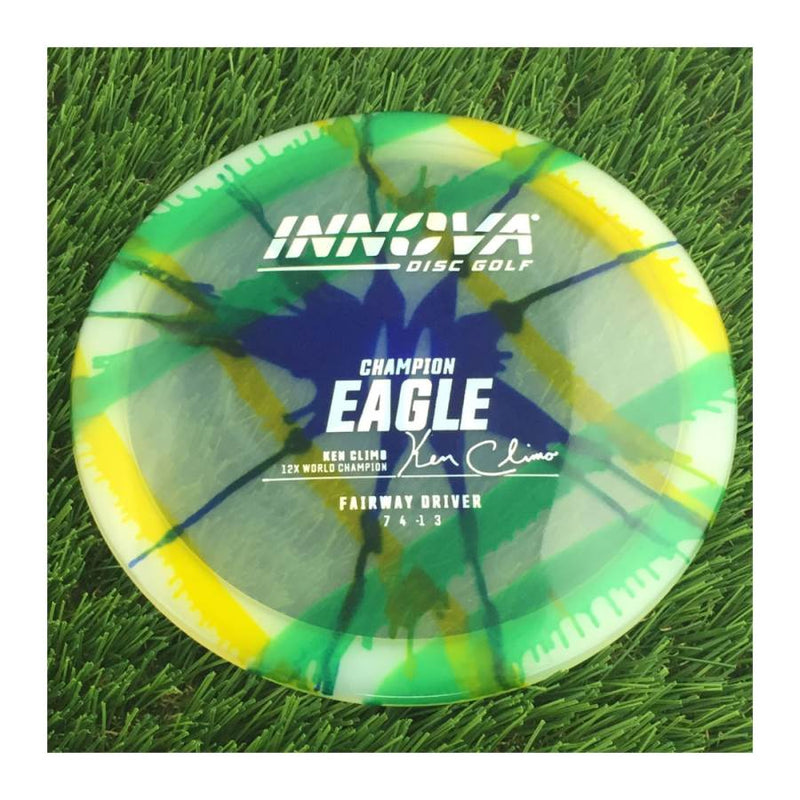 Innova Champion I-Dye Eagle with Ken Climo 12x World Champion Burst Logo Stamp - 172g - Translucent Dyed