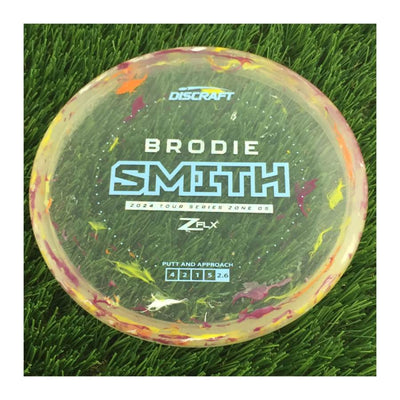 Discraft Jawbreaker Z FLX Zone OS with Brodie Smith 2024 Tour Series Stamp - 174g - Translucent Clear