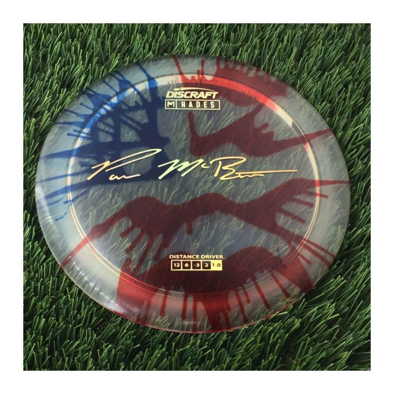 Discraft Elite Z Fly-Dyed Hades with Paul McBeth Large Signature Stamp - 172g - Translucent Flag