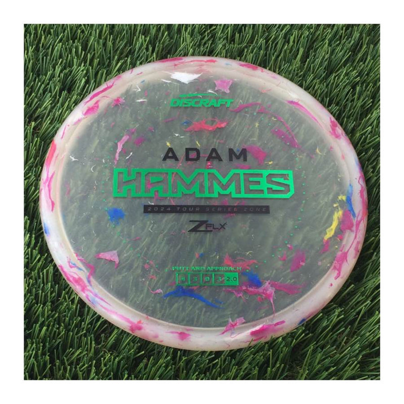 Discraft Jawbreaker Z FLX Zone with Adam Hammes 2024 Tour Series Stamp - 174g - Translucent Varies