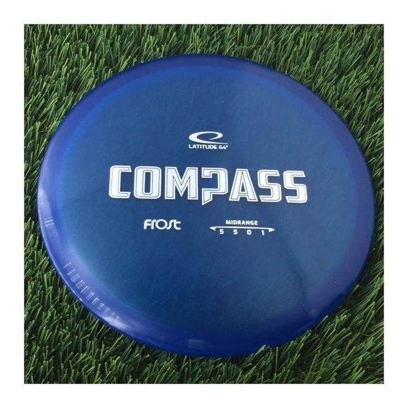 Latitude 64 Frost Line Compass with Frost Stock Stamp - 177g - Translucent Blue