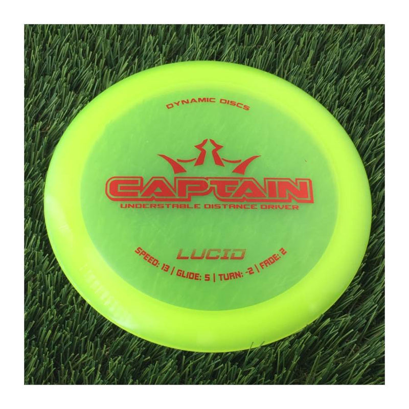 Dynamic Discs Lucid Captain - 174g - Translucent Yellow