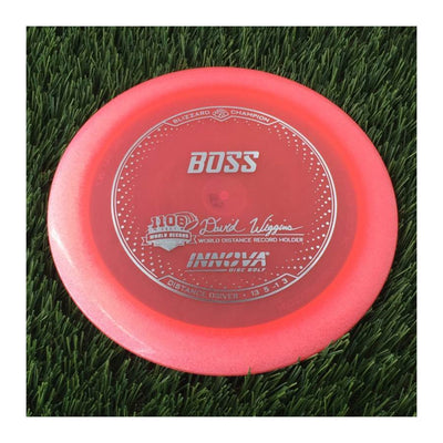 Innova Champion Blizzard Boss with 1108 Feet - David Wiggins - World Distance Record Holder Stamp - 153g - Translucent Pink