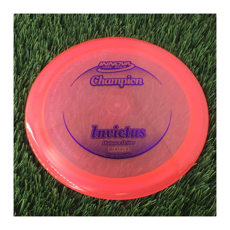 Innova Champion Invictus with Circle Fade Stock Stamp - 171g - Translucent Bright Pink