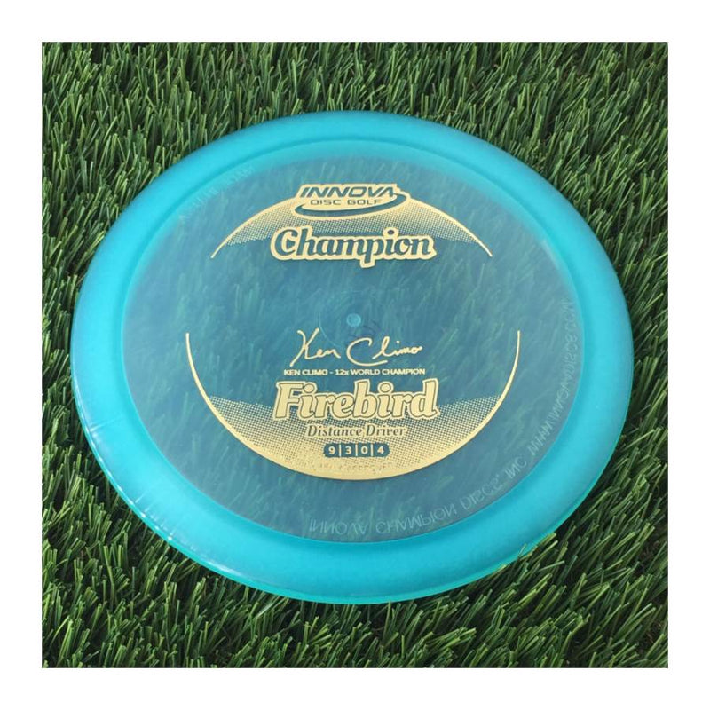 Innova Champion Firebird with Ken Climo - 12x World Champion New Stamp Stamp - 166g - Translucent Blue