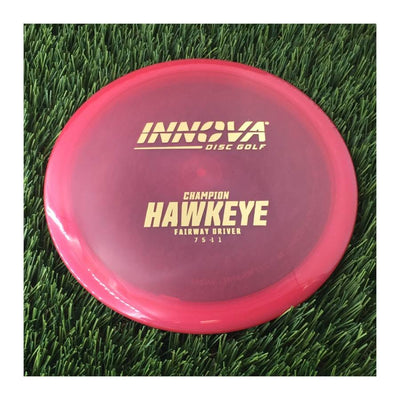 Innova Champion Hawkeye with Burst Logo Stock Stamp - 172g - Translucent Red