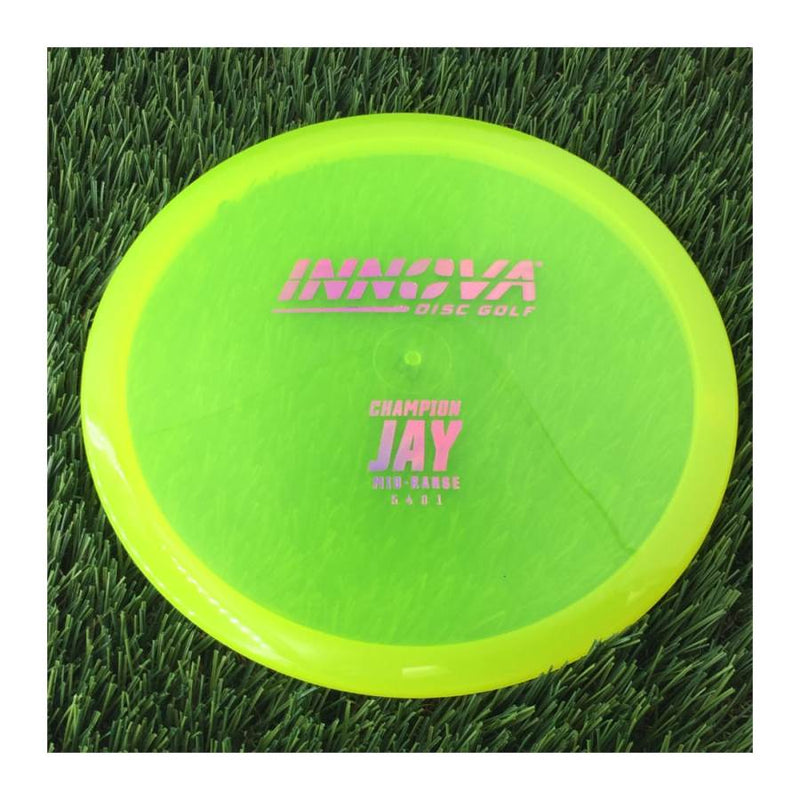 Innova Champion Jay with Burst Logo Stock Stamp - 177g - Translucent Yellow