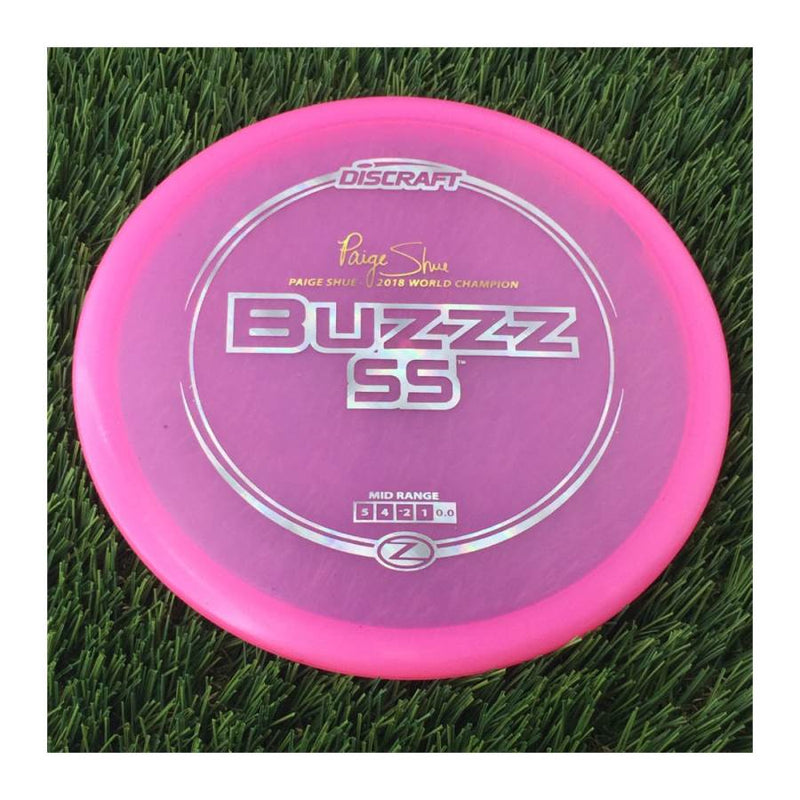 Discraft Elite Z BuzzzSS with Paige Shue - 2018 World Champion Stamp - 180g - Translucent Pink