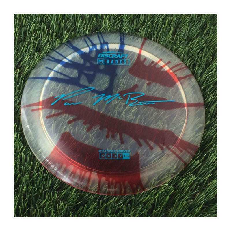 Discraft Elite Z Fly-Dyed Hades with Paul McBeth Large Signature Stamp - 169g - Translucent Flag